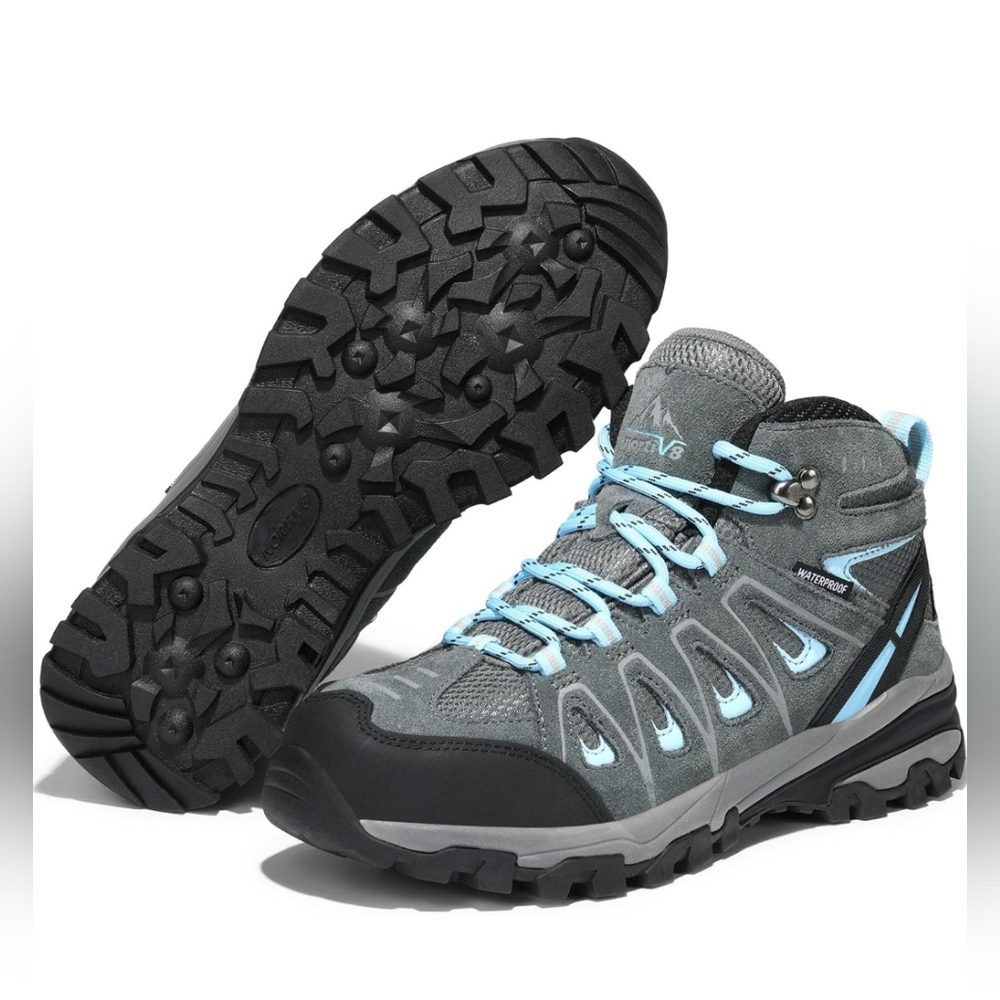 NORTIV 8 Women's Waterproof Wide Hiking Boots Outdoor Trekking Camping Trail
